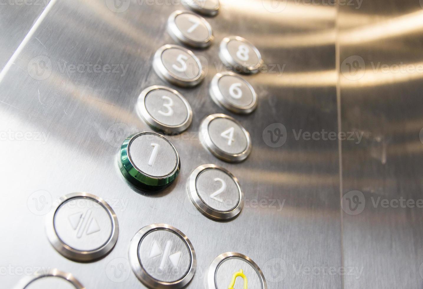 Elevator buttons closeup photo