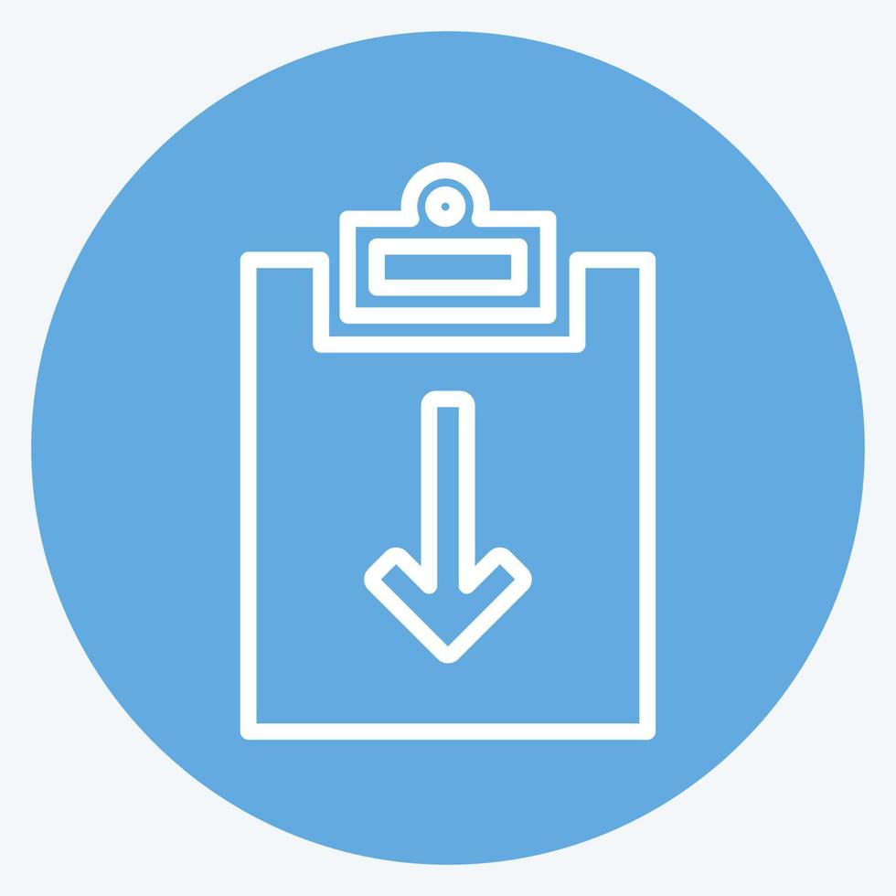 Icon Assignment Return II. suitable for Infographics symbol. blue eyes style. simple design editable. design template vector. simple symbol illustration vector