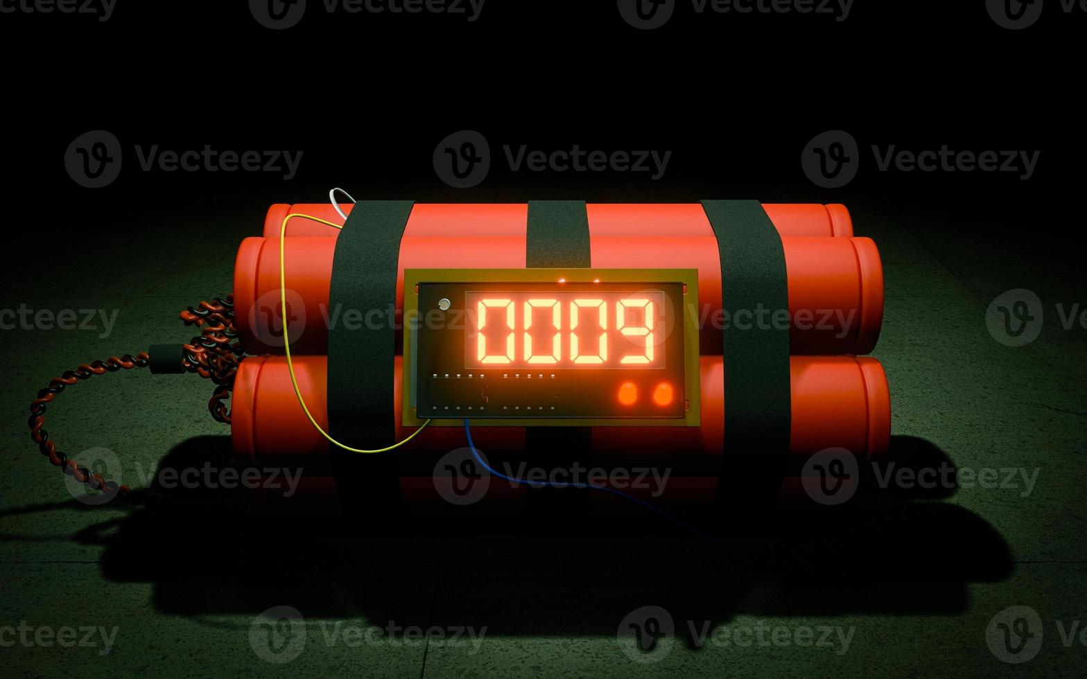 Animated Digital Countdown Timer/Clock 3D, Incl. bomb & count