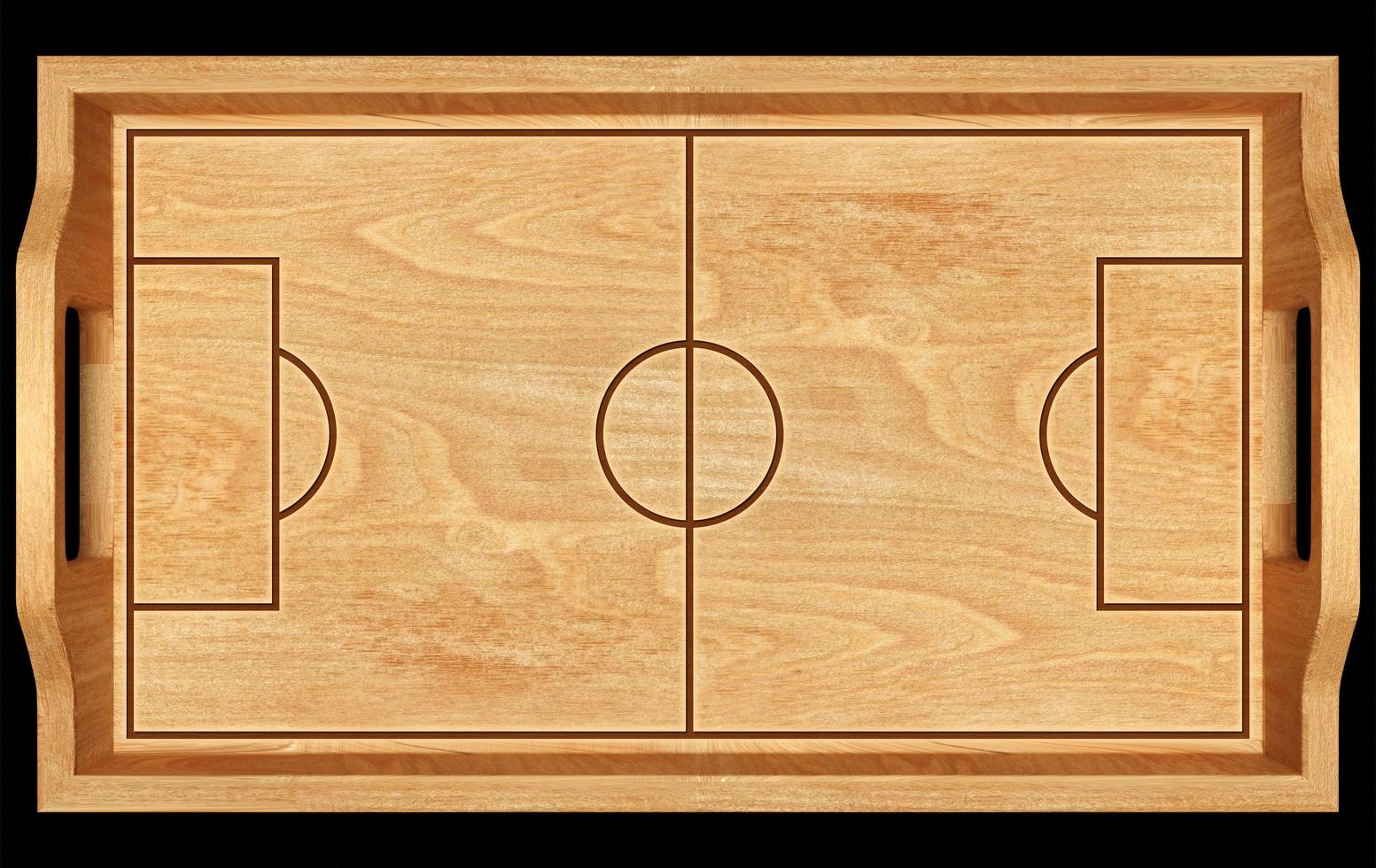 Wooden soccer field, 3d illustration photo