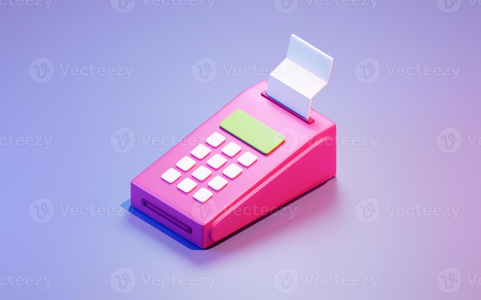 Credit card reader, 3d illustration photo