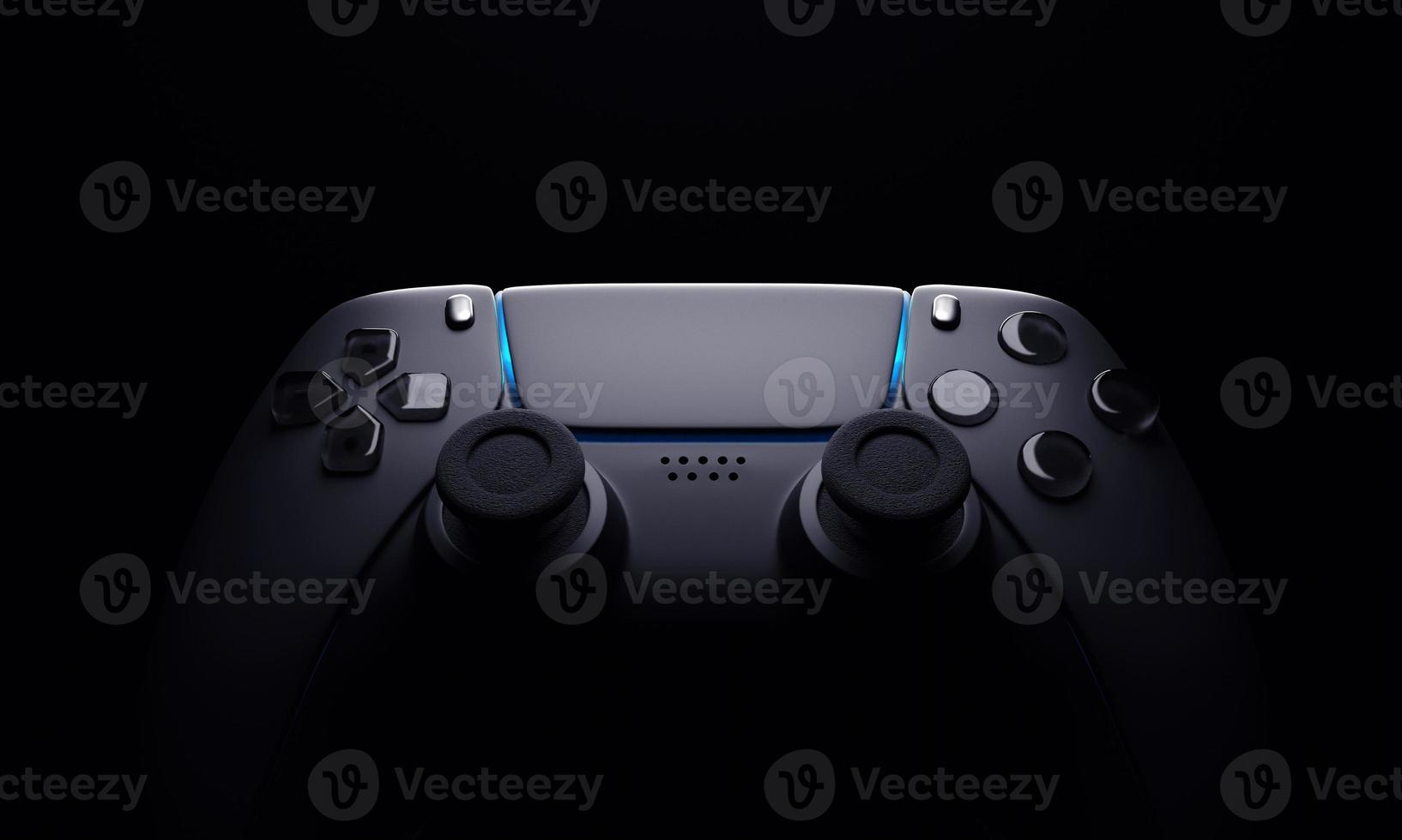 Gamepad on black background - 3d render photo