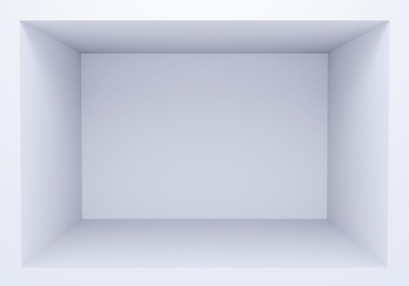 white simple empty box 3d render photo