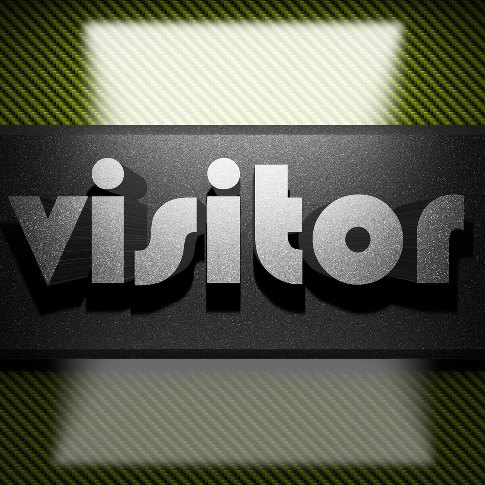 visitor word of iron on carbon photo