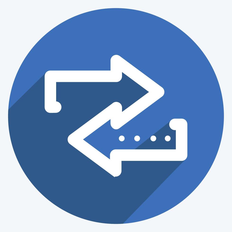 Icon Connection. suitable for Education symbol. long shadow style. simple design editable. design template vector. simple symbol illustration vector