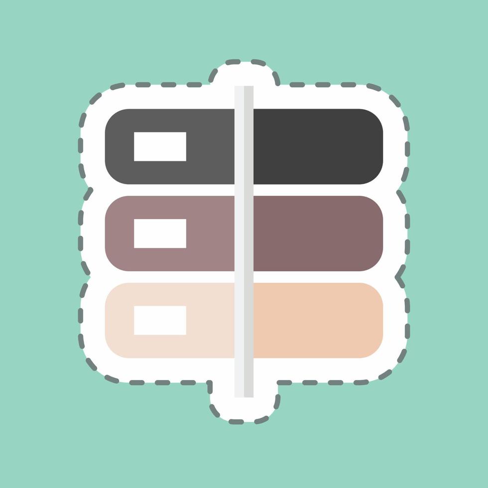 Sticker line cut Storage. suitable for Mobile Apps symbol. simple design editable. design template vector. simple symbol illustration vector