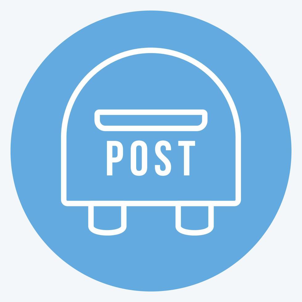 Icon Letterbox. suitable for Home symbol. blue eyes style. simple design editable. design template vector. simple symbol illustration vector