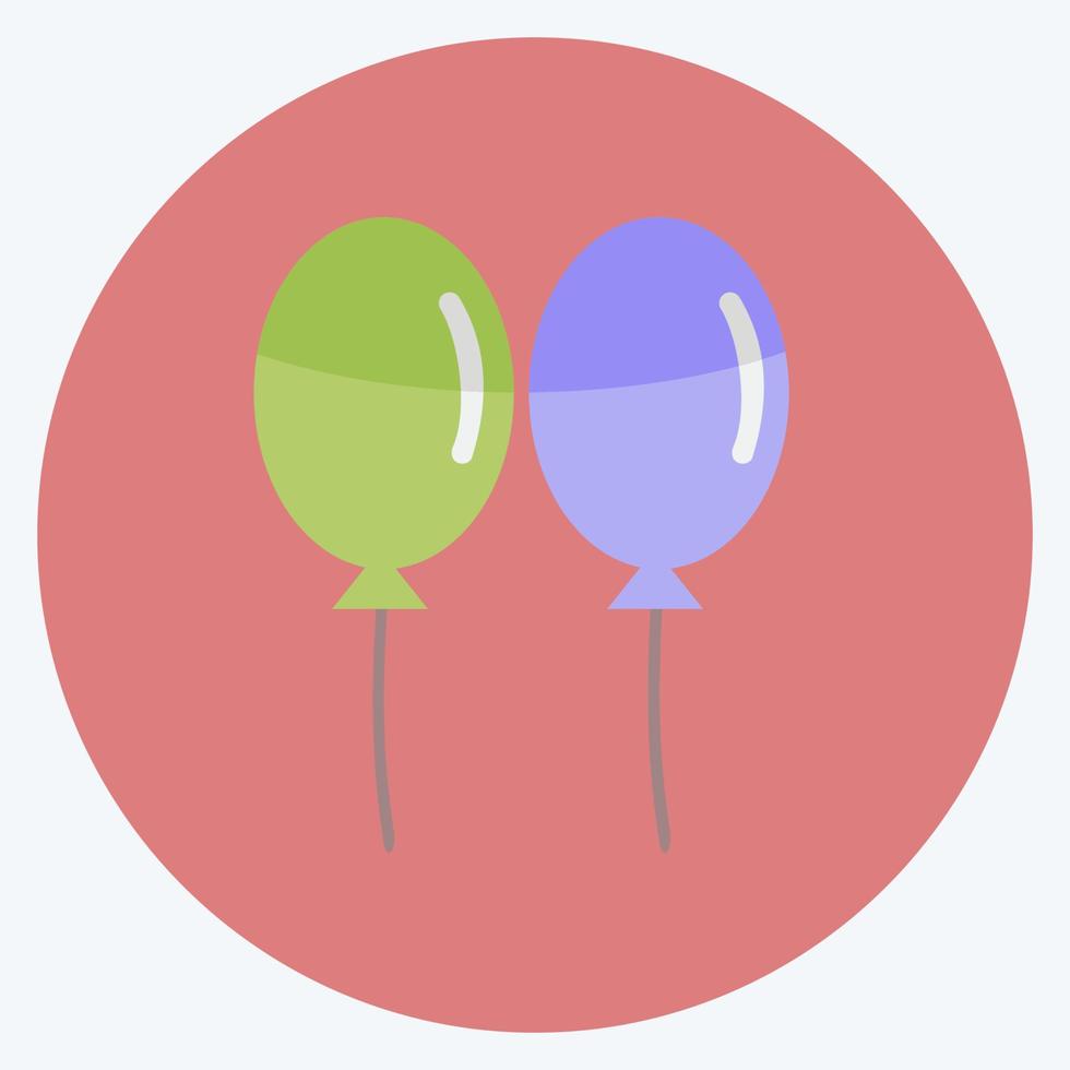 globos de icono. adecuado para el símbolo de la boda. estilo plano diseño simple editable. vector de plantilla de diseño. ilustración de símbolo simple