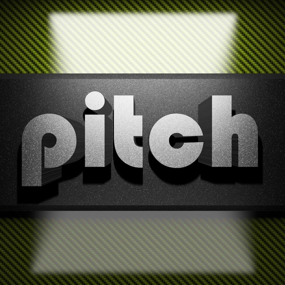 pitch word of iron on carbon photo