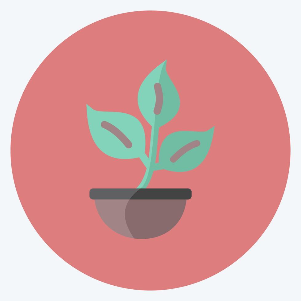 Icon Plant. suitable for Spring symbol. flat style. simple design editable. design template vector. simple symbol illustration vector