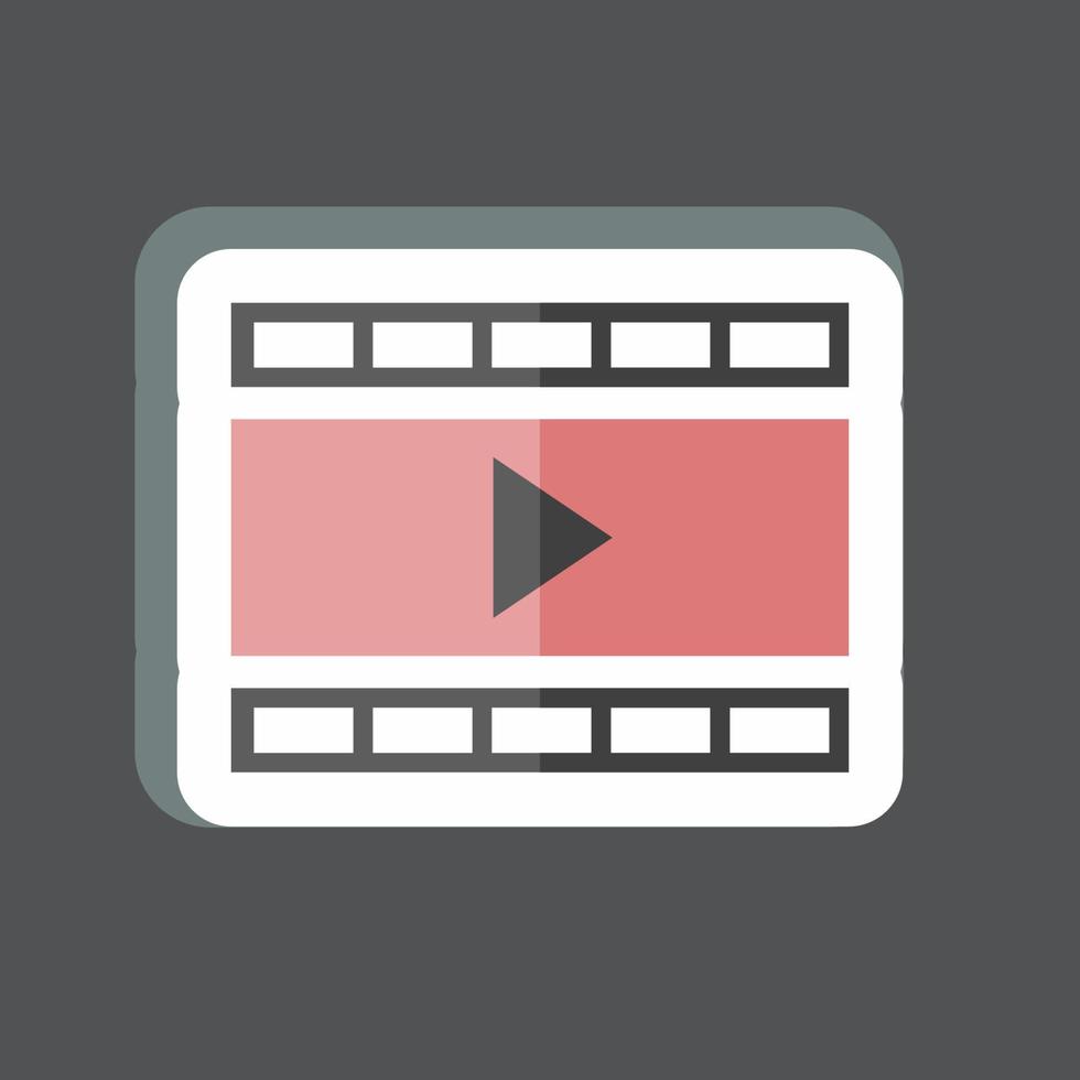 Sticker Video and Animation. suitable for IT Services symbol. simple design editable. design template vector. simple symbol illustration vector