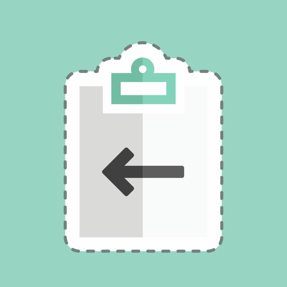 Sticker line cut Assignment Return 1. suitable for Infographics symbol. simple design editable. design template vector. simple symbol illustration vector