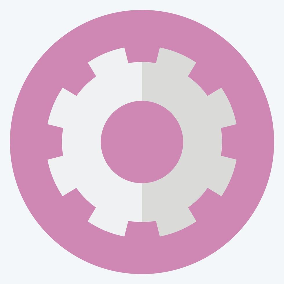 Icon Settings. suitable for Mobile Apps symbol. flat style. simple design editable. design template vector. simple symbol illustration vector