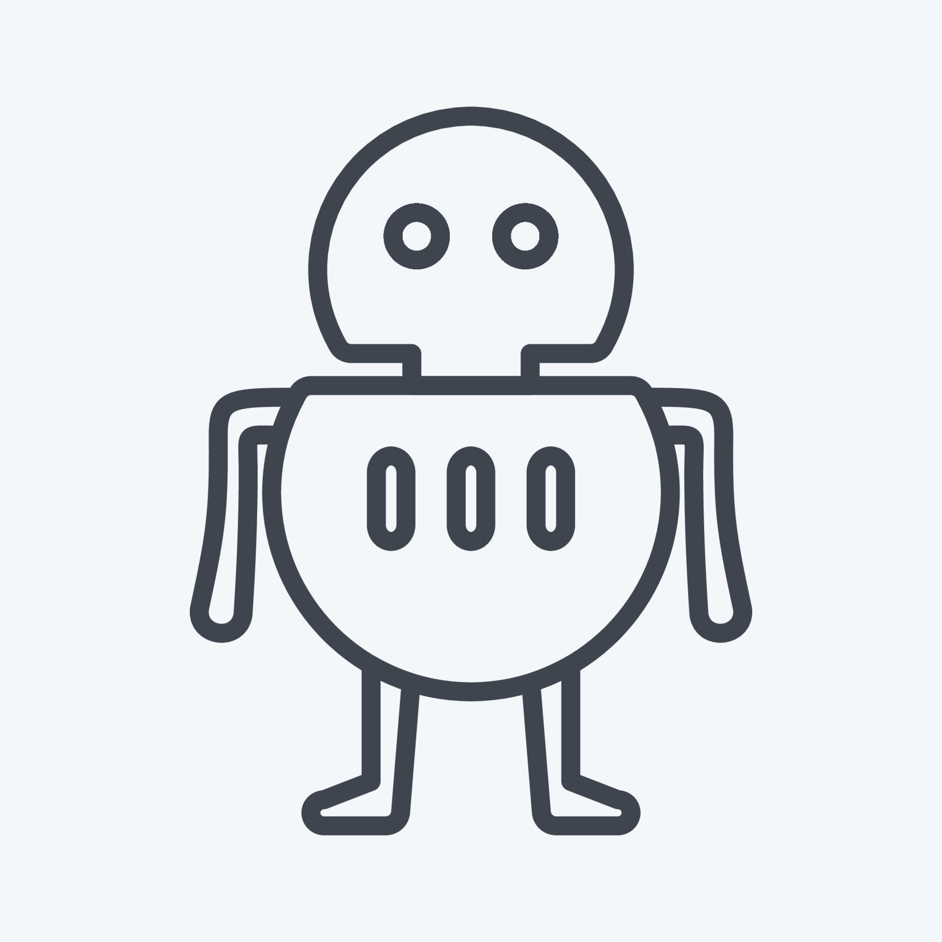 Icon Robot. suitable for Programming symbol. line style. simple design ...