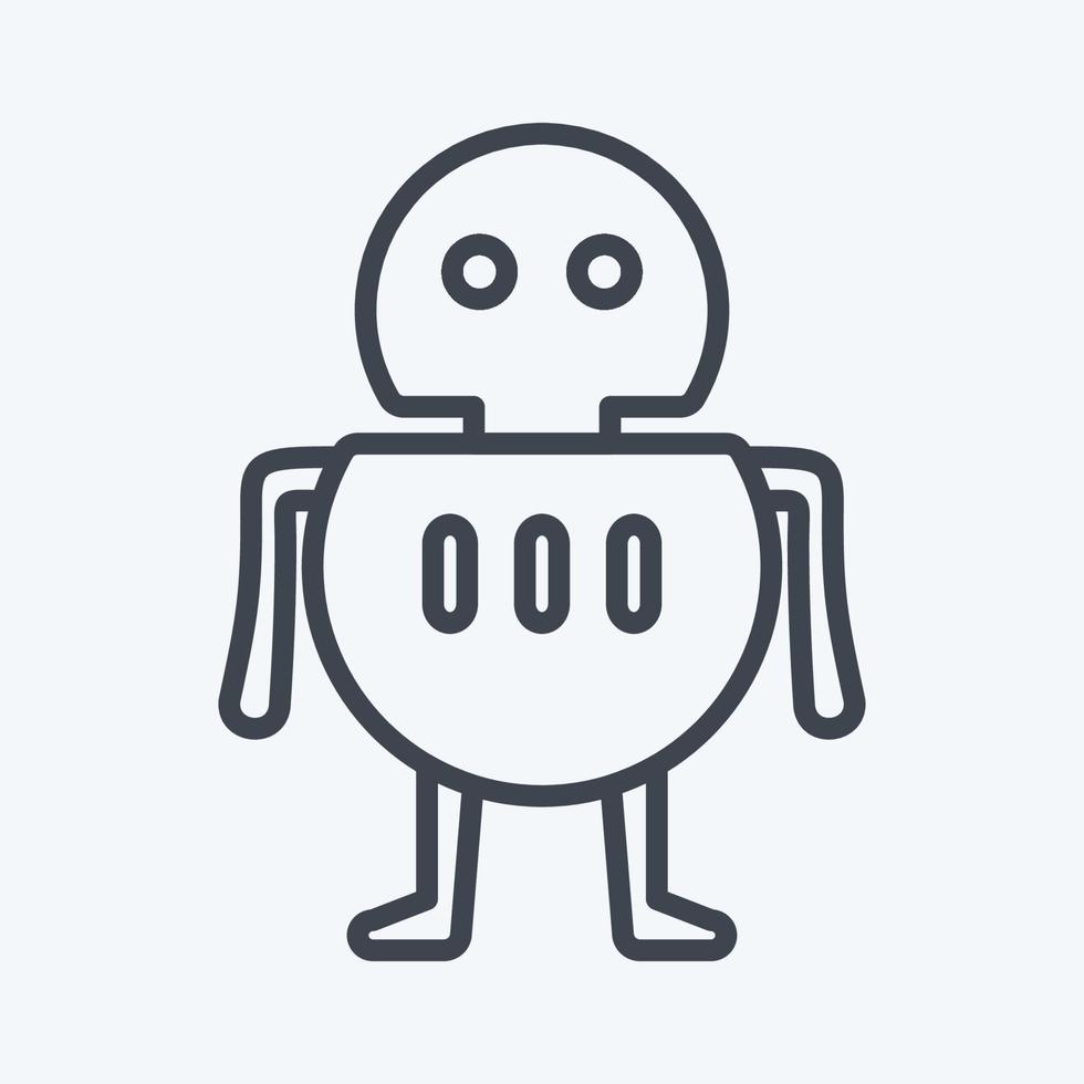 robot icono. adecuado para el símbolo de programación. estilo de línea diseño simple editable. vector de plantilla de diseño. ilustración de símbolo simple