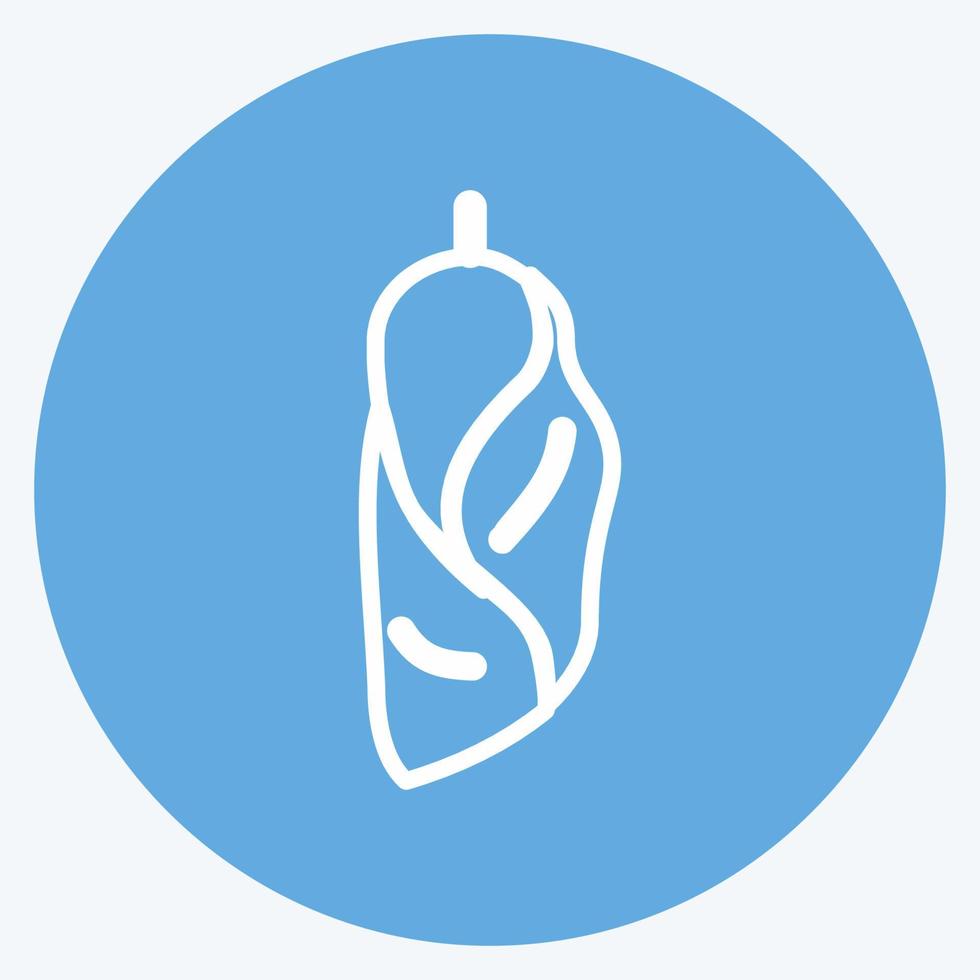 Icon Cocoon. suitable for Animal symbol. blue eyes style. simple design editable. design template vector. simple symbol illustration vector