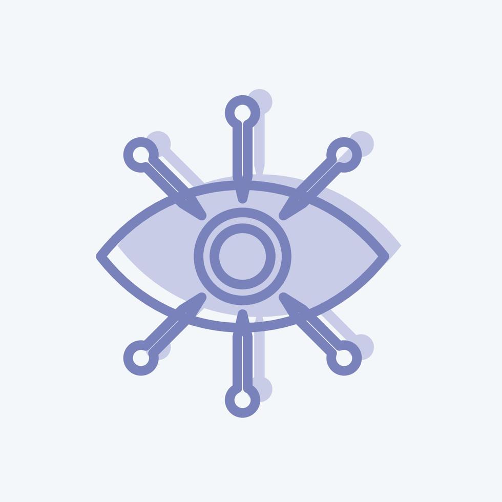 Icon Observation. suitable for data analytics symbol. two tone style. simple design editable. design template vector. simple symbol illustration vector