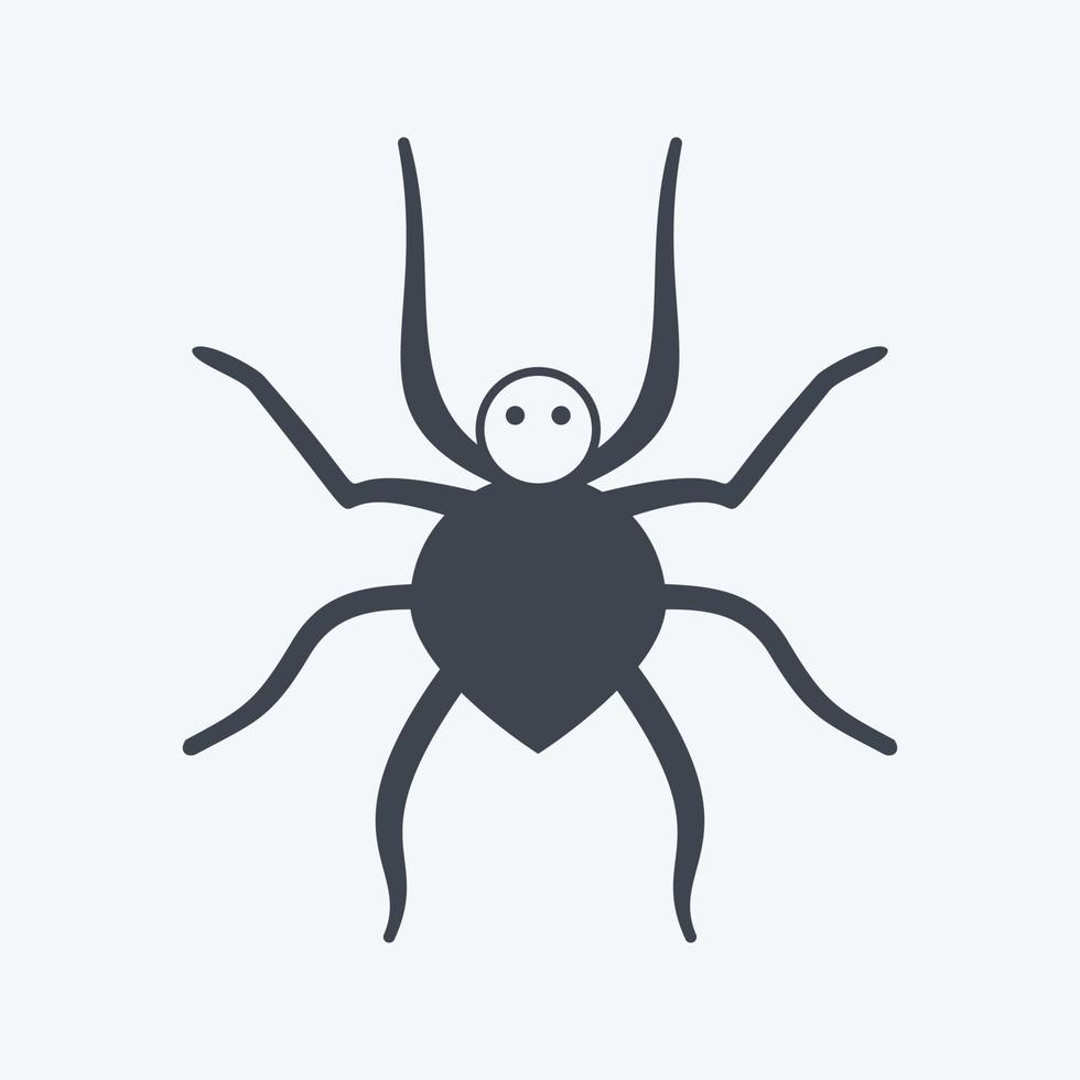 Icon Spider. suitable for animal symbol. glyph style. simple design editable. design template vector. simple symbol illustration vector