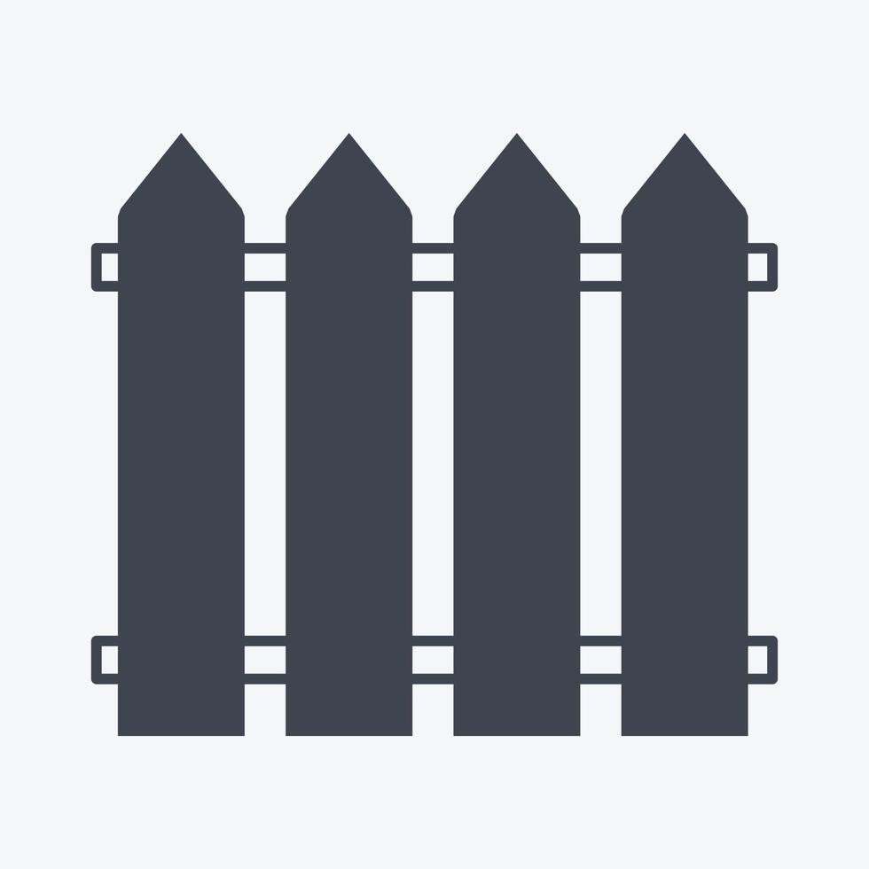 Icon Fence. suitable for Spring symbol. glyph style. simple design editable. design template vector. simple symbol illustration vector