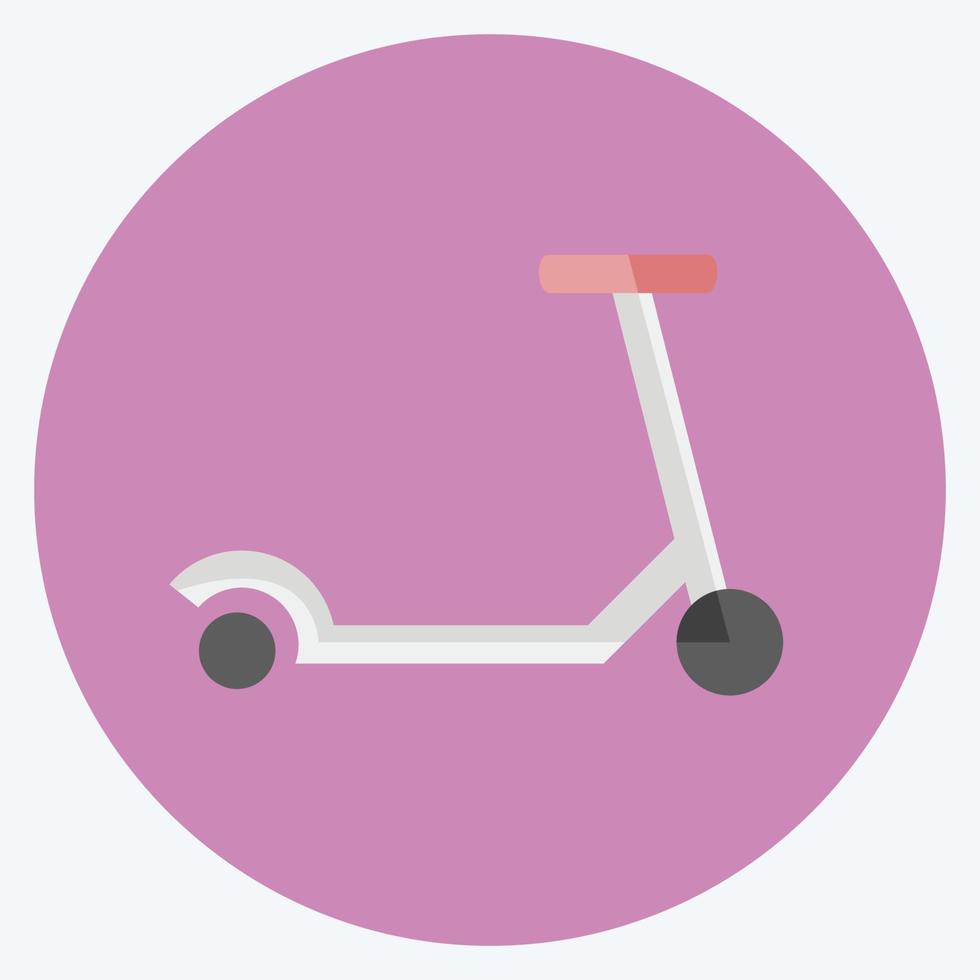 scooter de icono. adecuado para el símbolo del bebé. estilo plano diseño simple editable. vector de plantilla de diseño. ilustración de símbolo simple