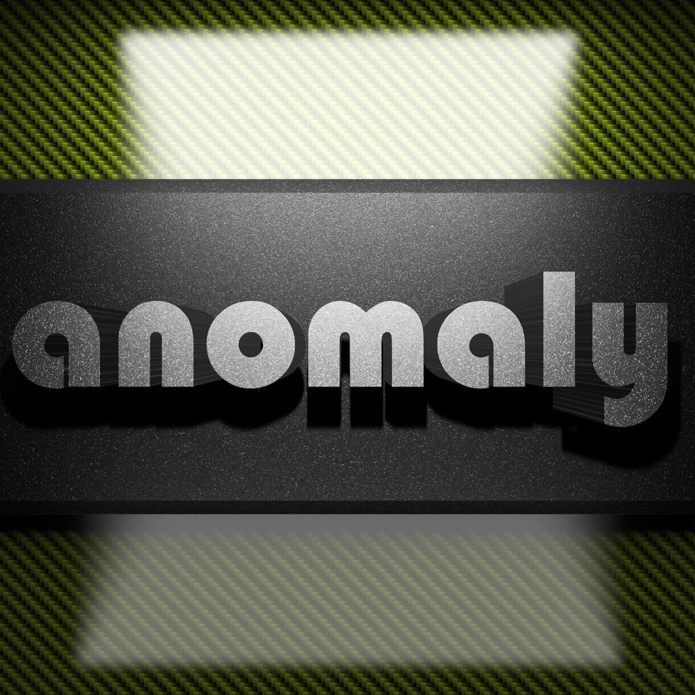 anomaly word of iron on carbon photo
