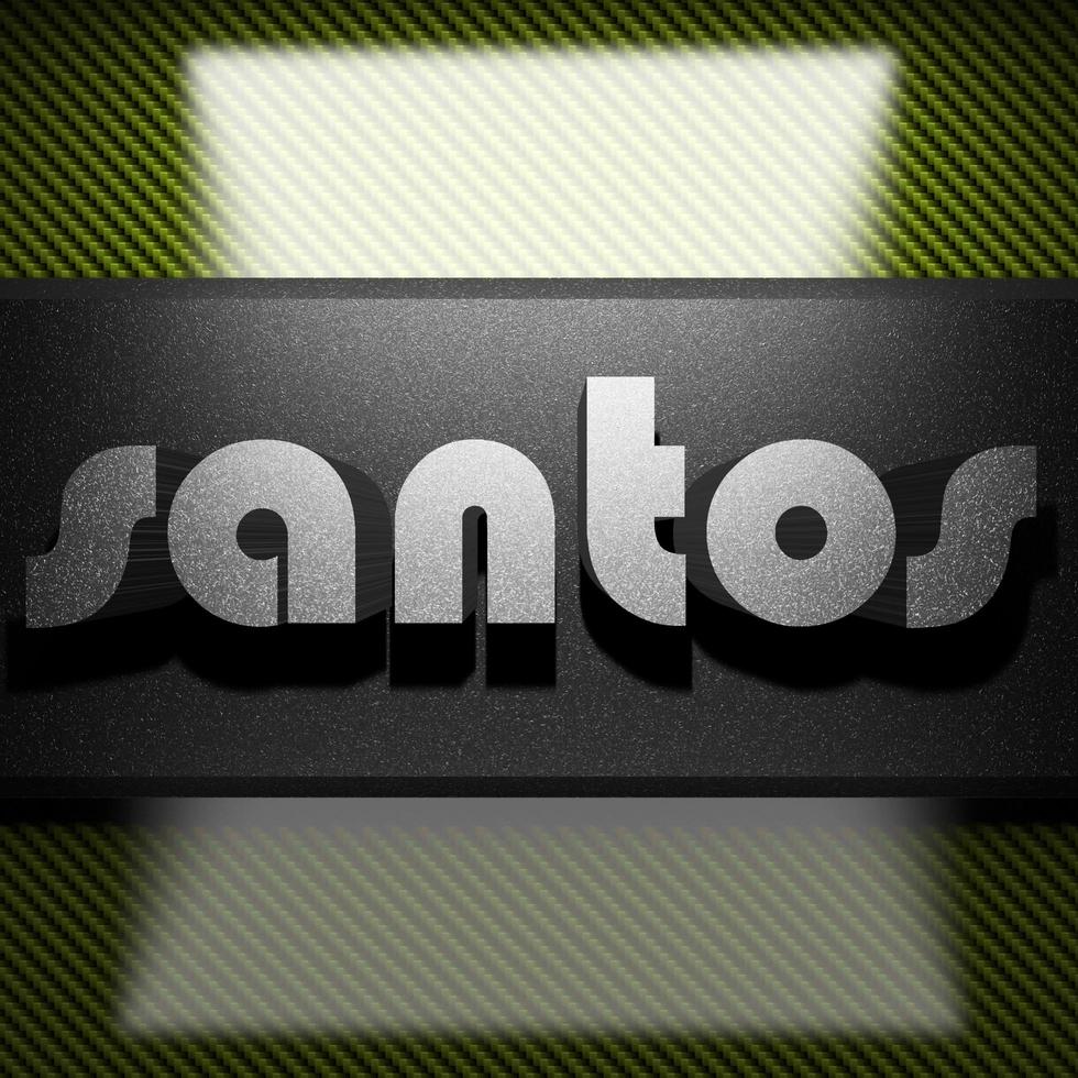 santos word of iron on carbon photo