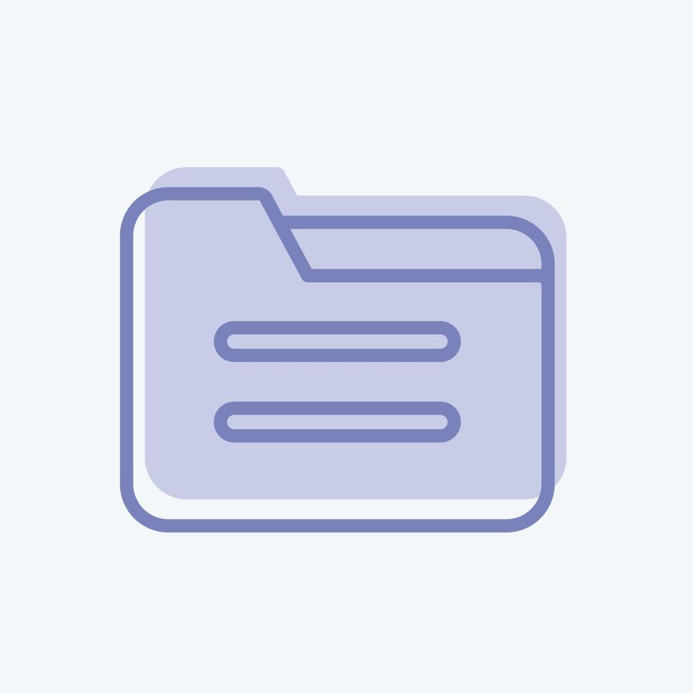 Icon Folder. suitable for web interface symbol. two tone style. simple design editable. design template vector. simple symbol illustration vector