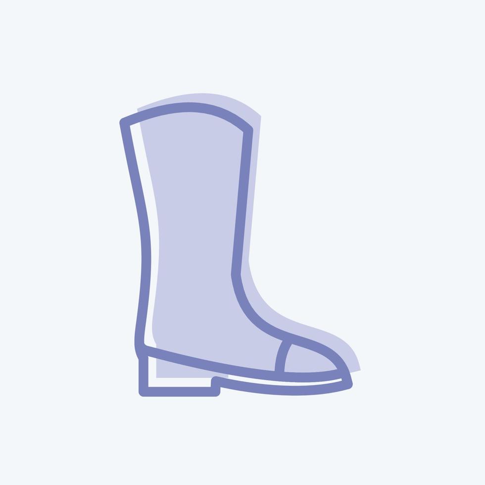Icon Long Boots. suitable for Spring symbol. two tone style. simple design editable. design template vector. simple symbol illustration vector