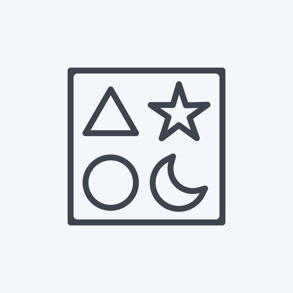 Icon Blocks 2. suitable for Toy symbol. line style. simple design editable. design template vector. simple symbol illustration vector