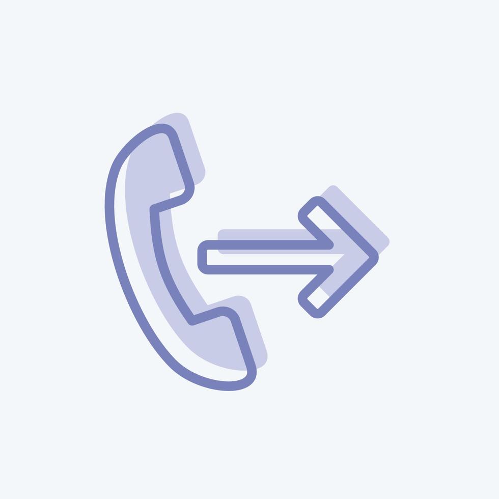 Icon Call forwarding. suitable for Mobile Apps symbol. two tone style. simple design editable. design template vector. simple symbol illustration vector