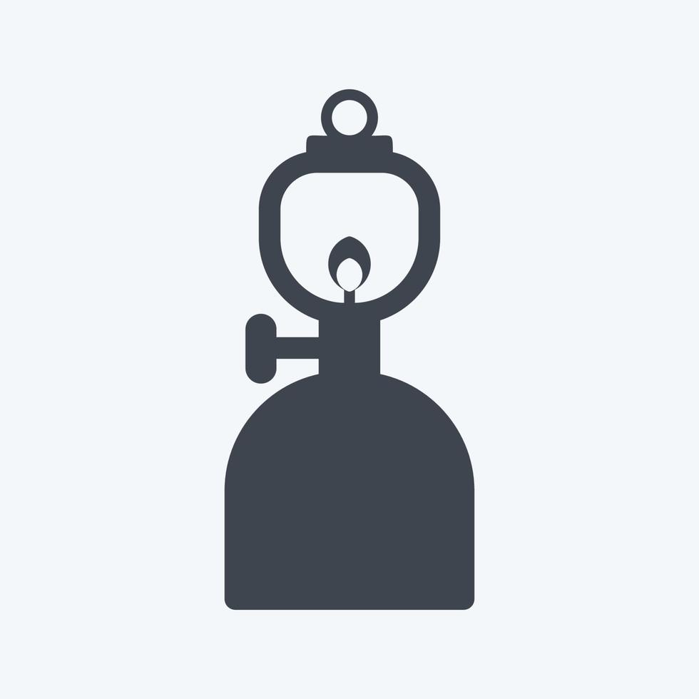 Icon Gas Lamp. suitable for Sea symbol. glyph style. simple design editable. design template vector. simple symbol illustration vector