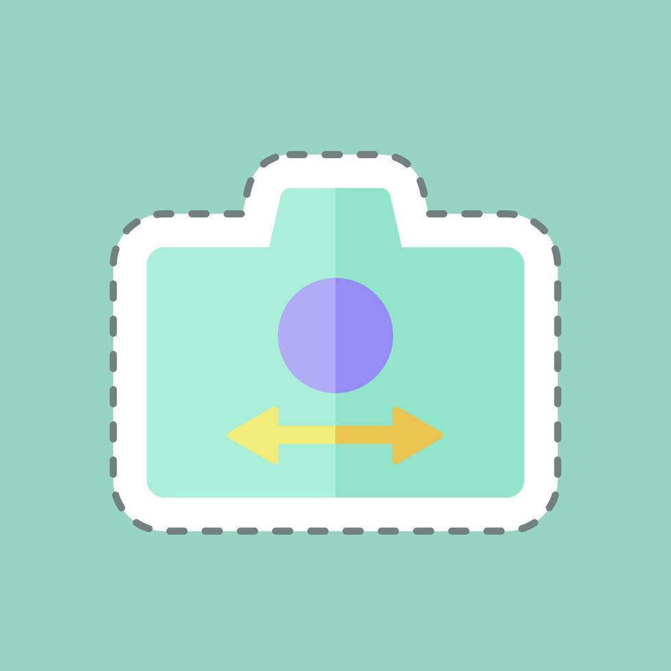 Sticker line cut Switch Camera. suitable for Photo Editing symbol. simple design editable. design template vector. simple symbol illustration vector