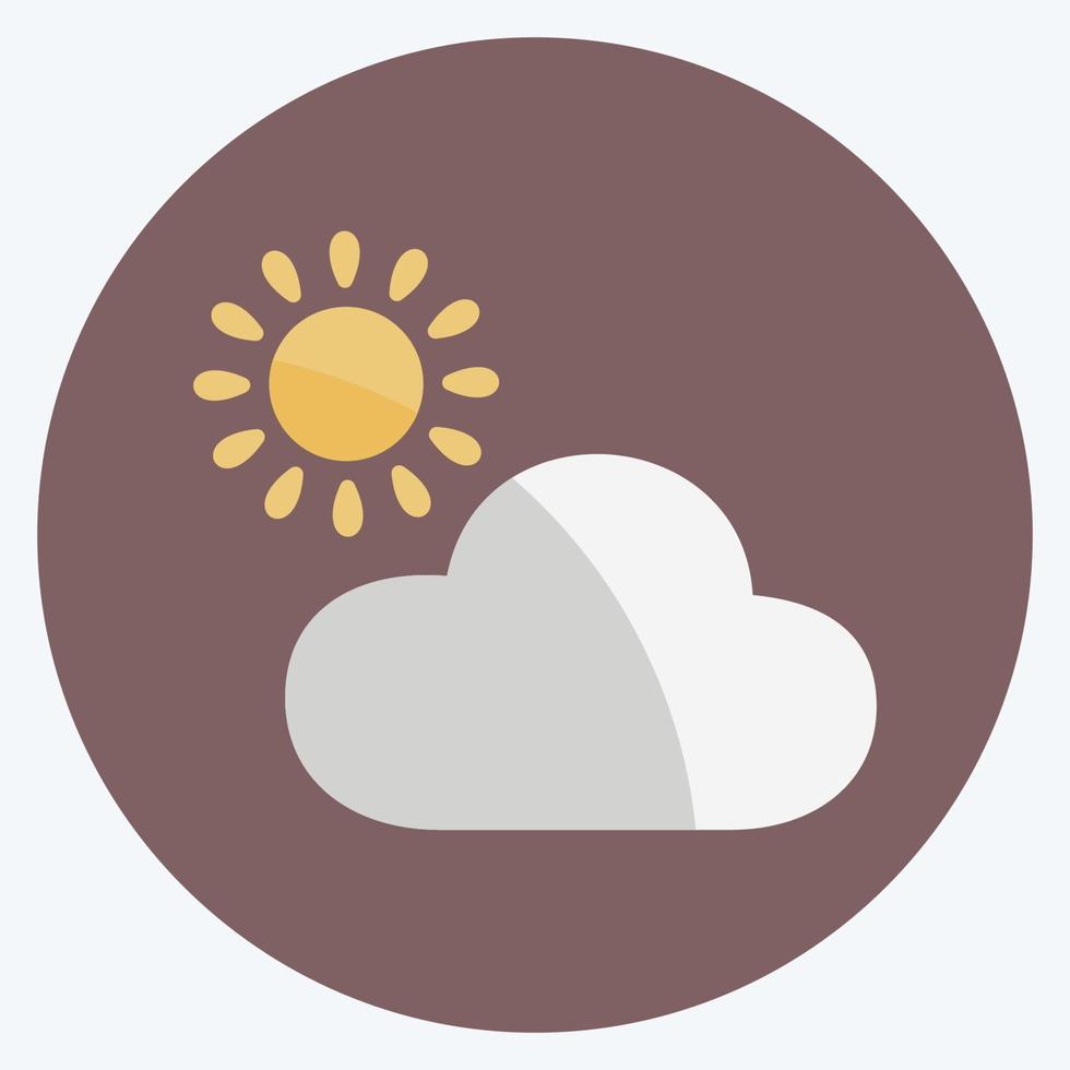 Icon Cloudy Weather. suitable for Spring symbol. flat style. simple design editable. design template vector. simple symbol illustration vector