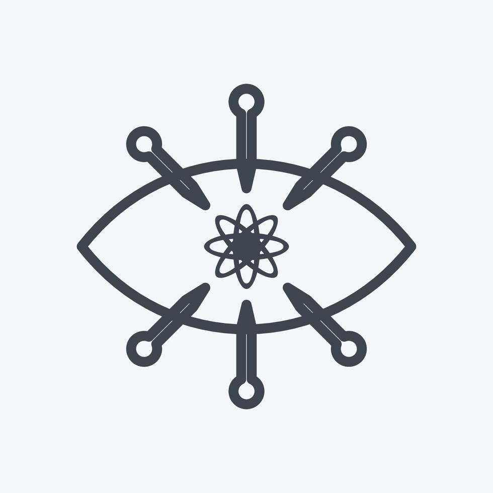 Icon Observation. suitable for data analytics symbol. line style. simple design editable. design template vector. simple symbol illustration vector