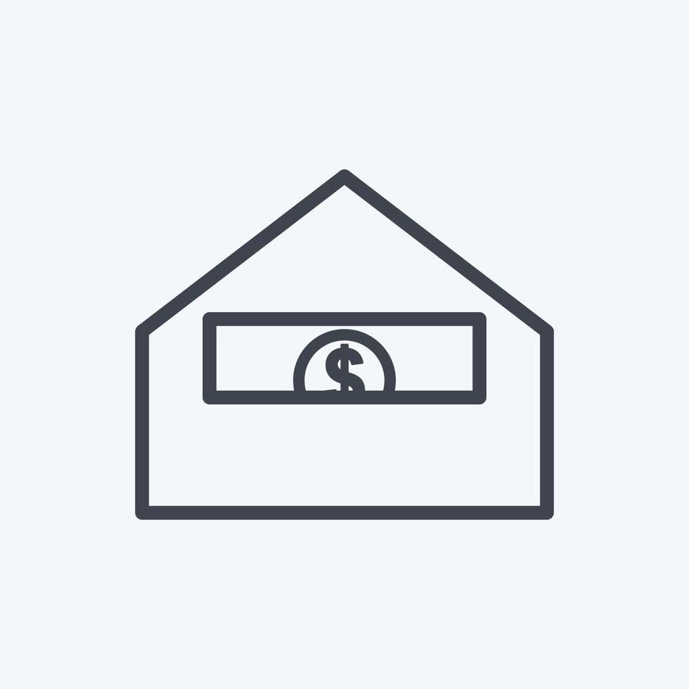 Icon Send Money. suitable for Education symbol. line style. simple design editable. design template vector. simple symbol illustration vector