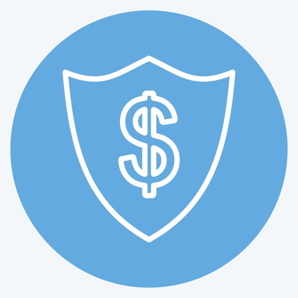 Icon Insurance. suitable for Education symbol. blue eyes style. simple design editable. design template vector. simple symbol illustration vector