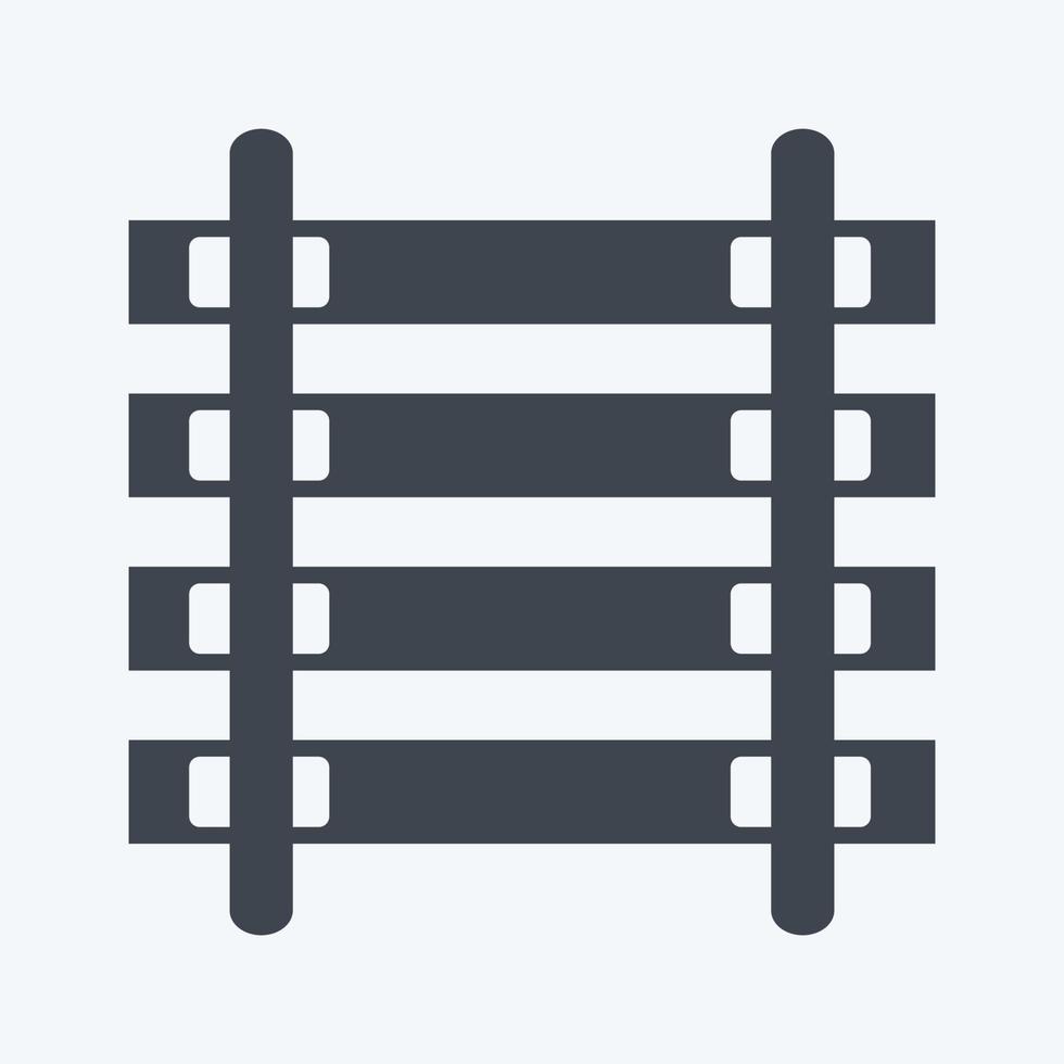 Icon Rails. suitable for Wild West symbol. glyph style. simple design editable. design template vector. simple symbol illustration vector