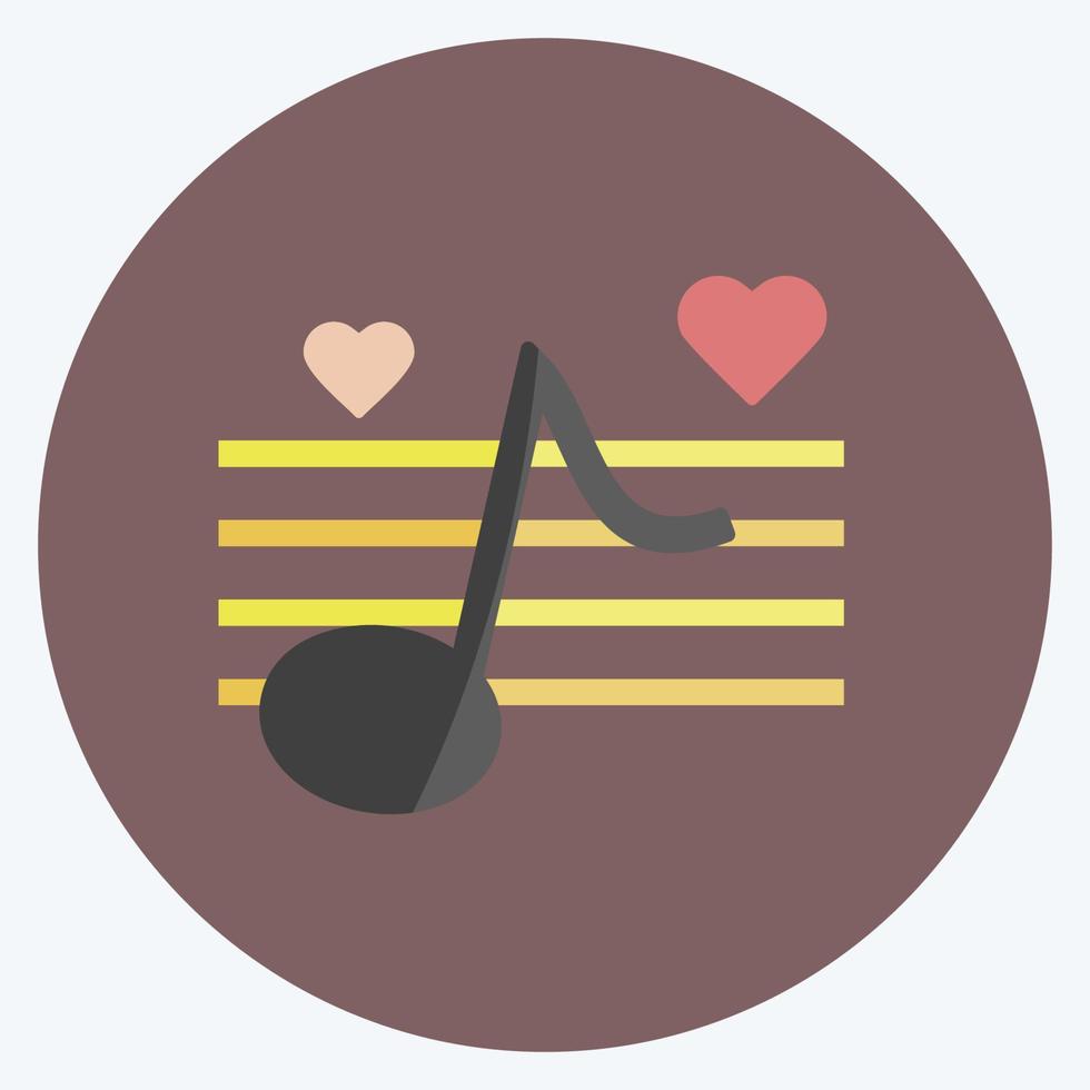 Icon Wedding Music. suitable for Wedding symbol. flat style. simple design editable. design template vector. simple symbol illustration vector