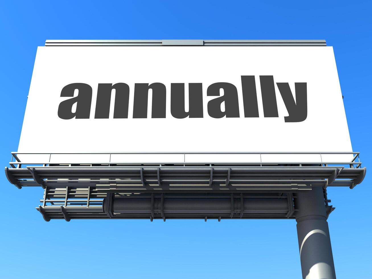 annually word on billboard 7471636 Stock Photo at Vecteezy
