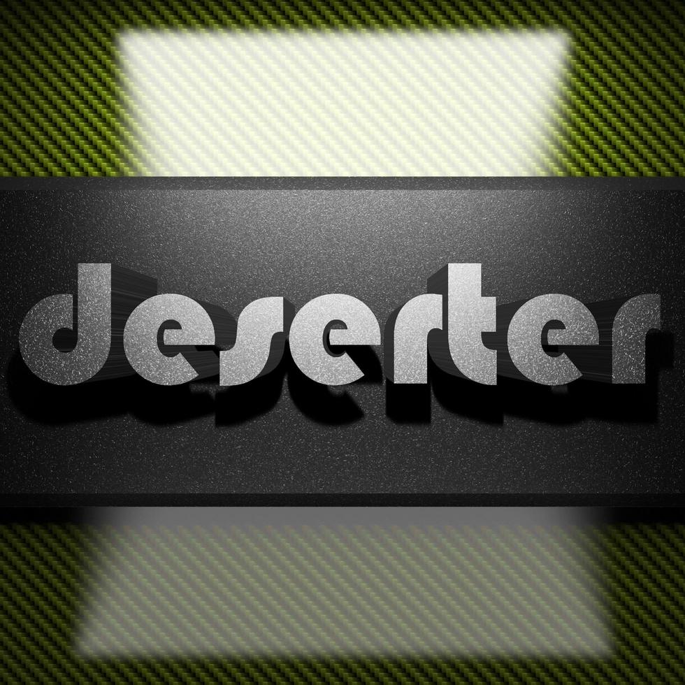 deserter word of iron on carbon photo