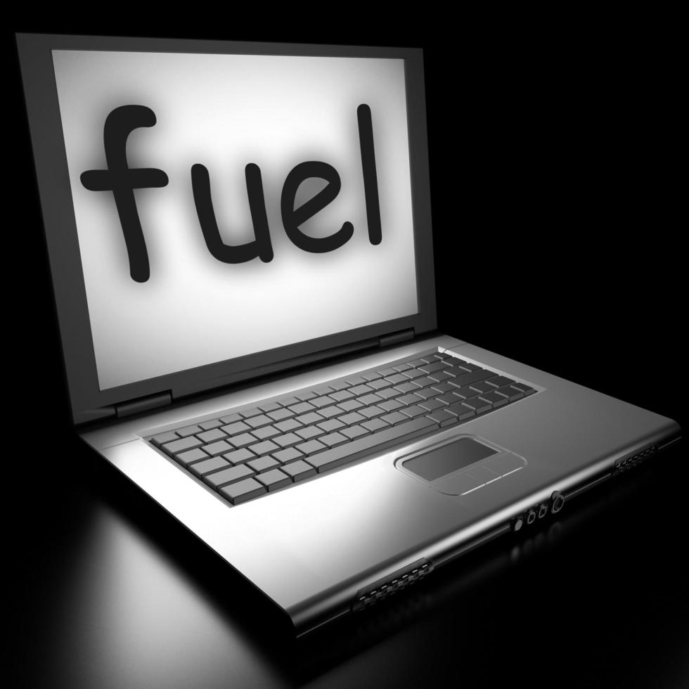 fuel word on laptop photo