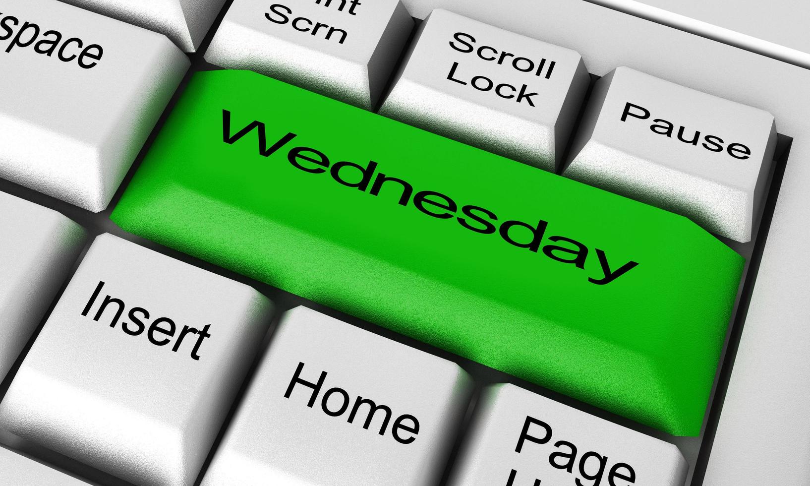 Wednesday word on keyboard button photo