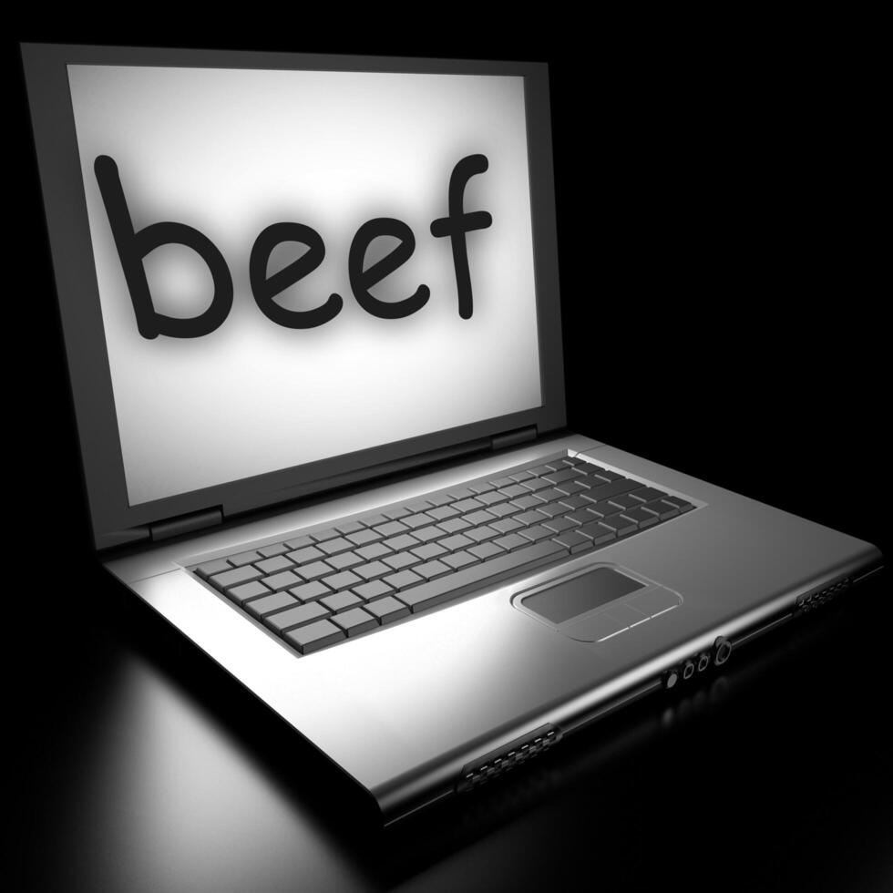 beef word on laptop 7472201 Stock Photo at Vecteezy