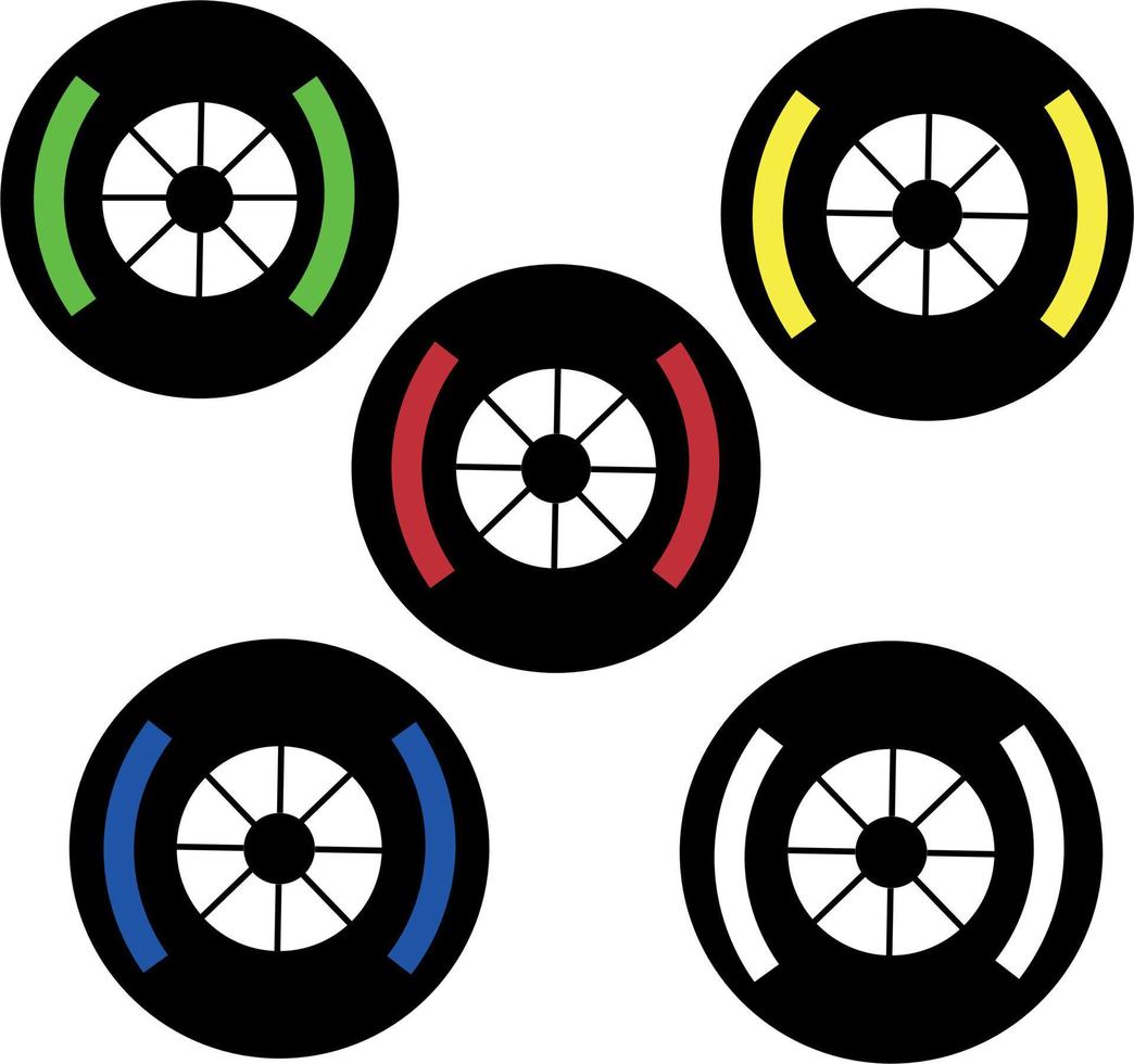 Tyre of single seater motosport vector
