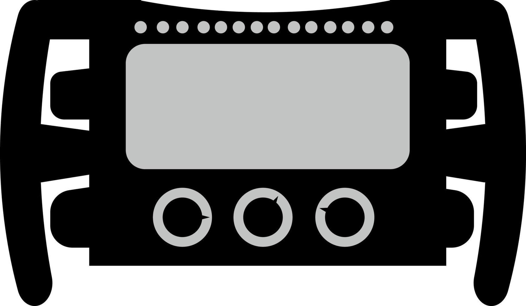 Steering wheel of single seater motosport vector
