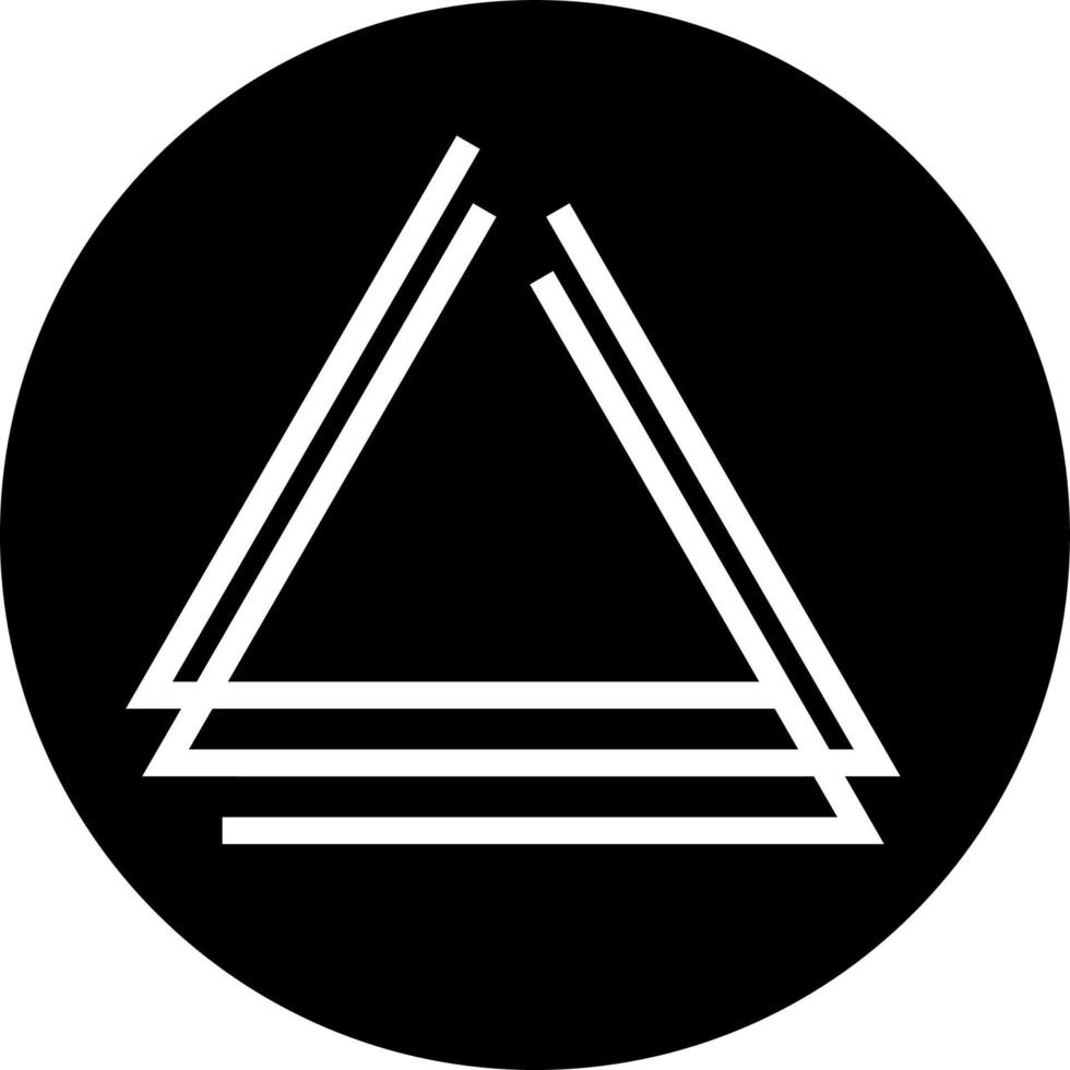 vector de diseño de logotipo simple con triángulo en el medio