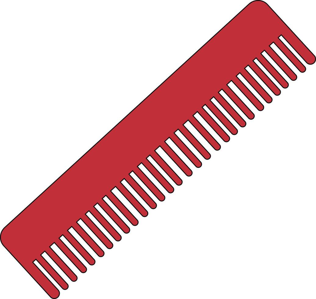 diseño de vector de peine rojo