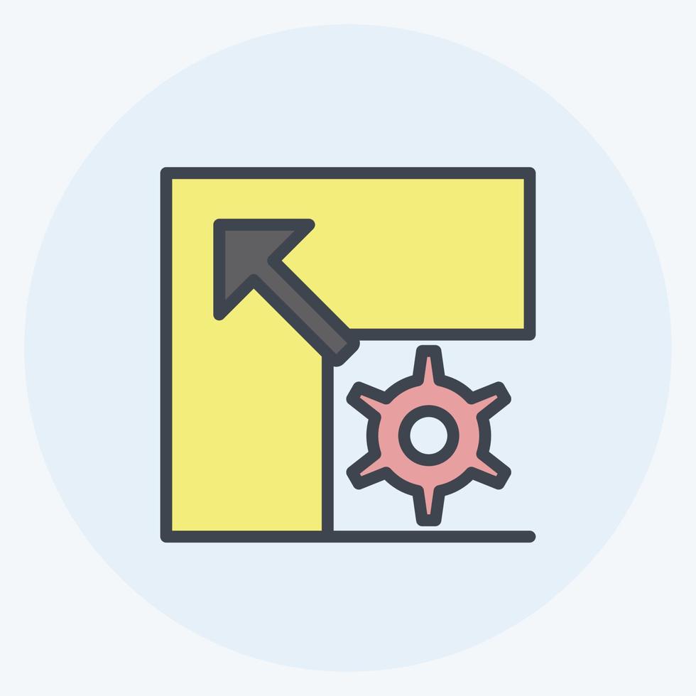 Icon Scalable System. suitable for data analytics symbol. color mate style. simple design editable. design template vector. simple symbol illustration vector