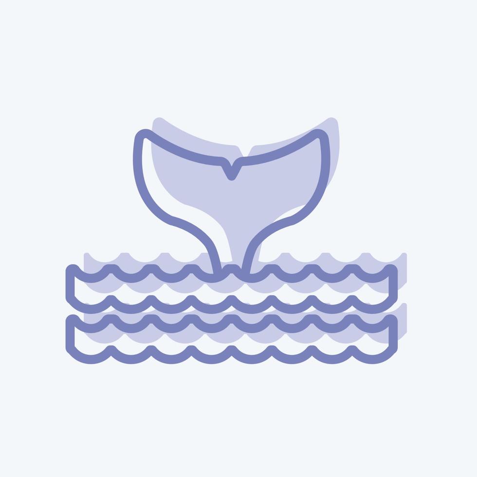 Icon Oceans. suitable for Community symbol. two tone style. simple design editable. design template vector. simple symbol illustration vector