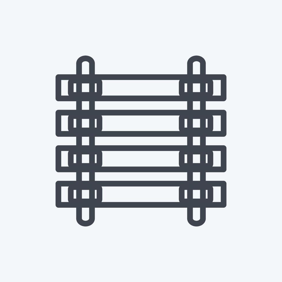 Icon Rails. suitable for Wild West symbol. line style. simple design editable. design template vector. simple symbol illustration vector